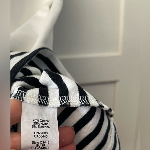 Madewell Black & White Striped Cotton Nautical Dress Size M - Picture 6 of 8